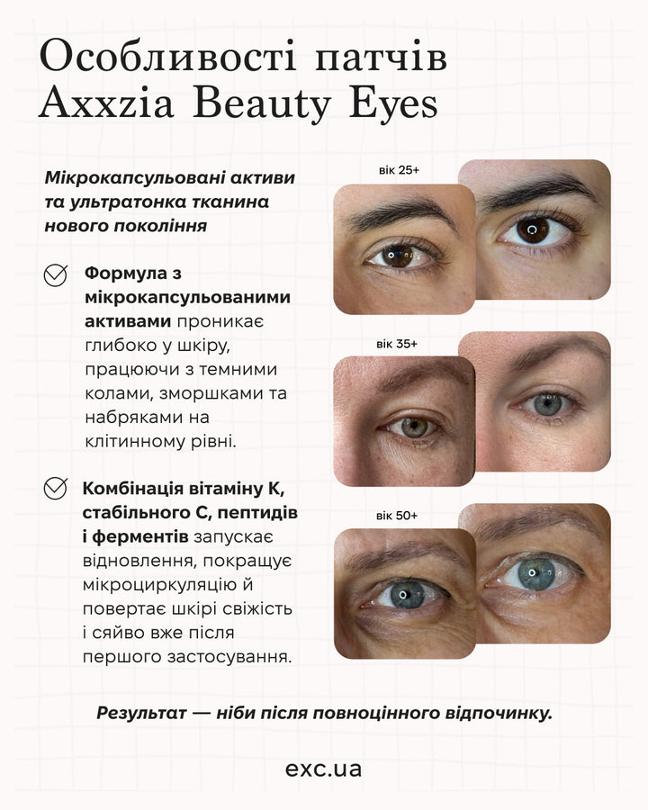 Патчі AXXZIA Beauty Eyes Essence Sheet PLUS- EXC.UA 
