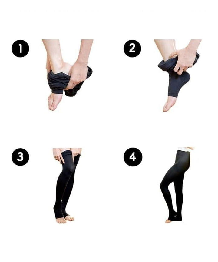 Компресійний одяг Dr.Scholl Medi Qtto Lymphatic Care Open-Toe Stockings- EXC.UA 