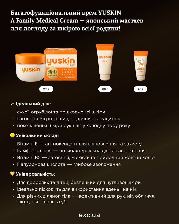 Догляд за шкірою рук Yuskin A Family Medical Cream- EXC.UA 