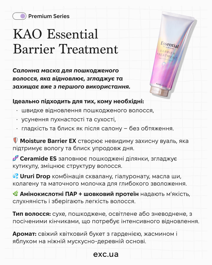 Маски / бальзами KAO Essential Barrier Treatment- EXC.UA 