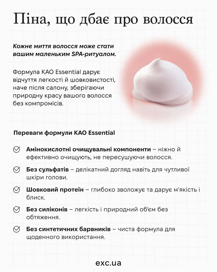 Шампуні Kao Essential The Beauty Repair Shampoo- EXC.UA 