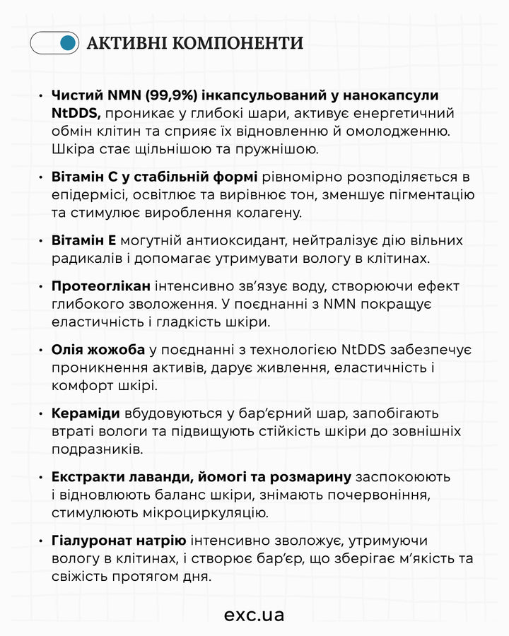 Сироватка для обличчя NMN ATHLETE Premium Essence- EXC.UA 