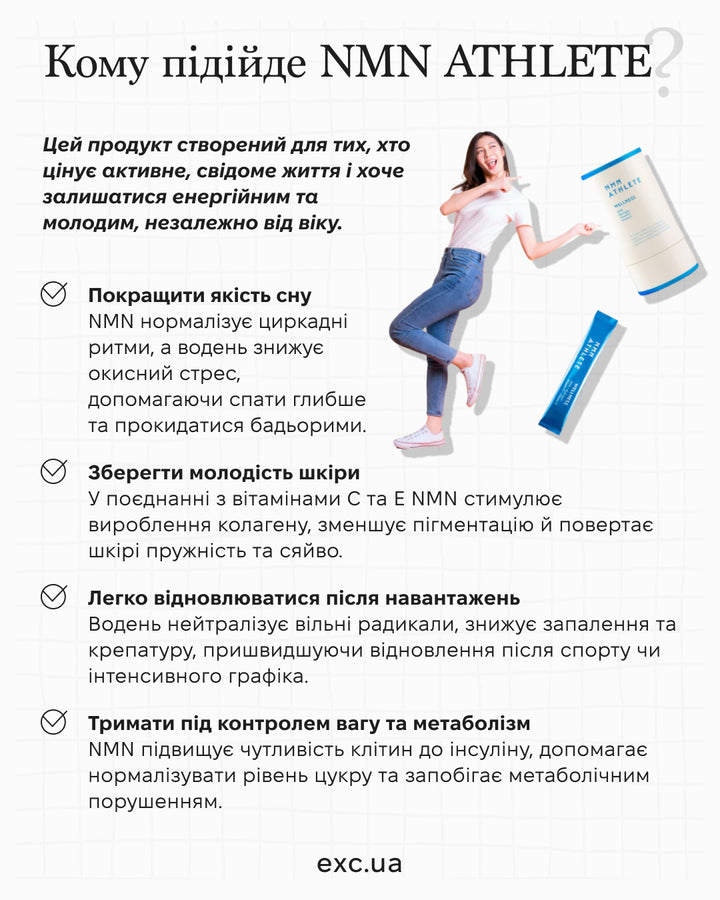 NMN вітаміни NMN Athlete Wellness- EXC.UA 