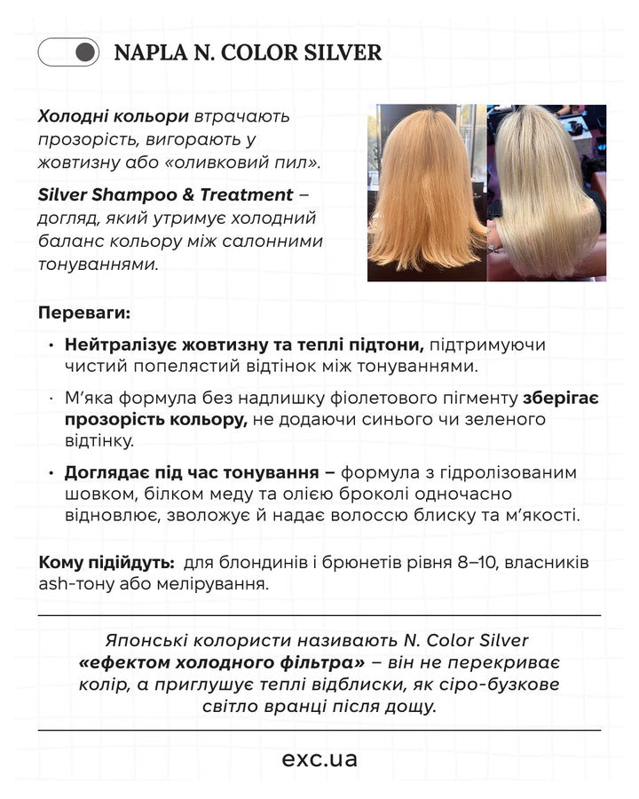 Маски / бальзами Napla N. Color Treatment Silver- EXC.UA 