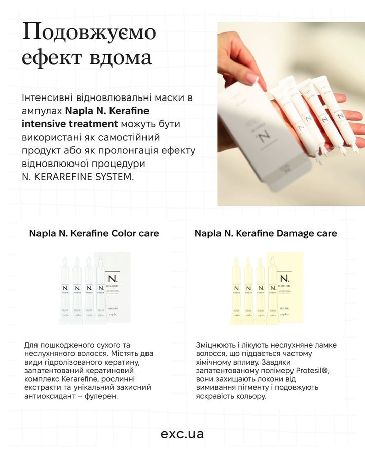 Інтенсивні маски Napla N. Kerarefine Damage care intensive treatment- EXC.UA 