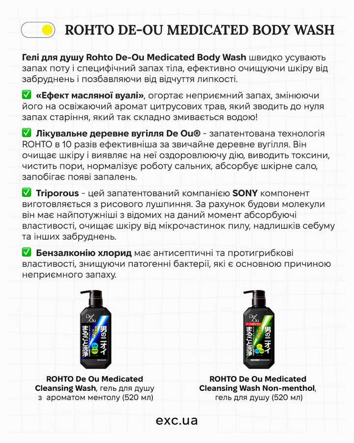 Гель для душу Rohto De Ou Medicated Cleansing Wash Citrus Herb- EXC.UA 