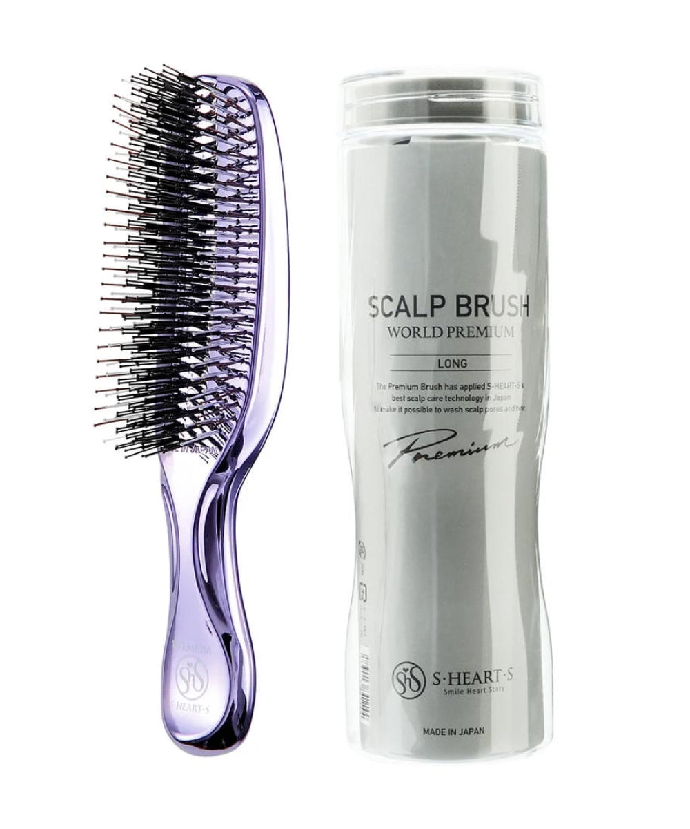 S-HEART-S Scalp Brush World Premium Long Purple — Японська щітка