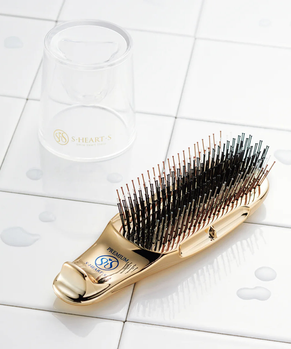 S-HEART-S Scalp Brush World Premium Short Champagne Gold — Щетка