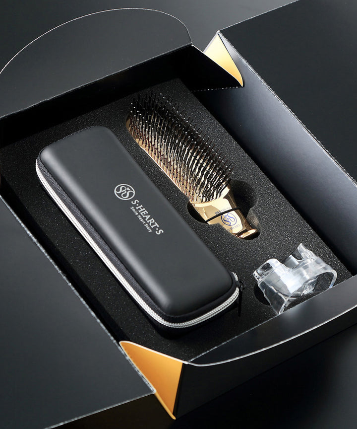 Розчіска S-HEART-S Scalp Brush World Premium Short Champagne Gold Gift Box- EXC.UA 