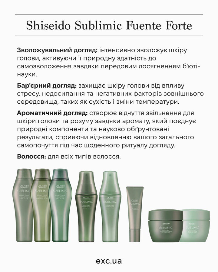 Шампуні Shiseido Sublimic Fuente Forte Shampoo (Oily scalp)- EXC.UA 