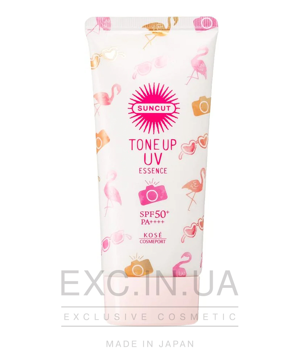 Kose Suncut Tone Up UV Pink Flamingo Essence Sunblock - Сонцезахисний крем з тонуючим ефектом