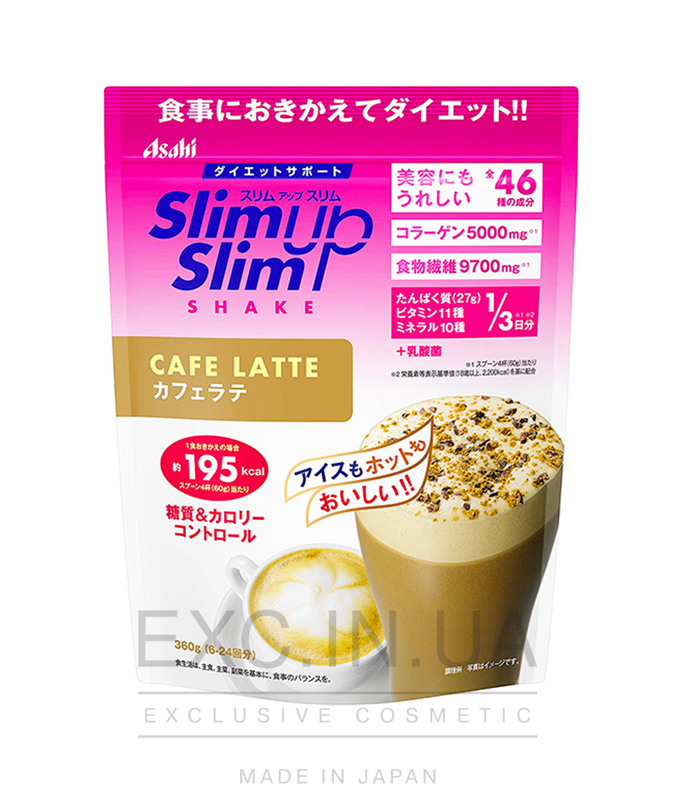 ASAHI Slim Up Slim Сoffee Late - Дієтичний протеїновий коктейль з колагеном та смаком кави
