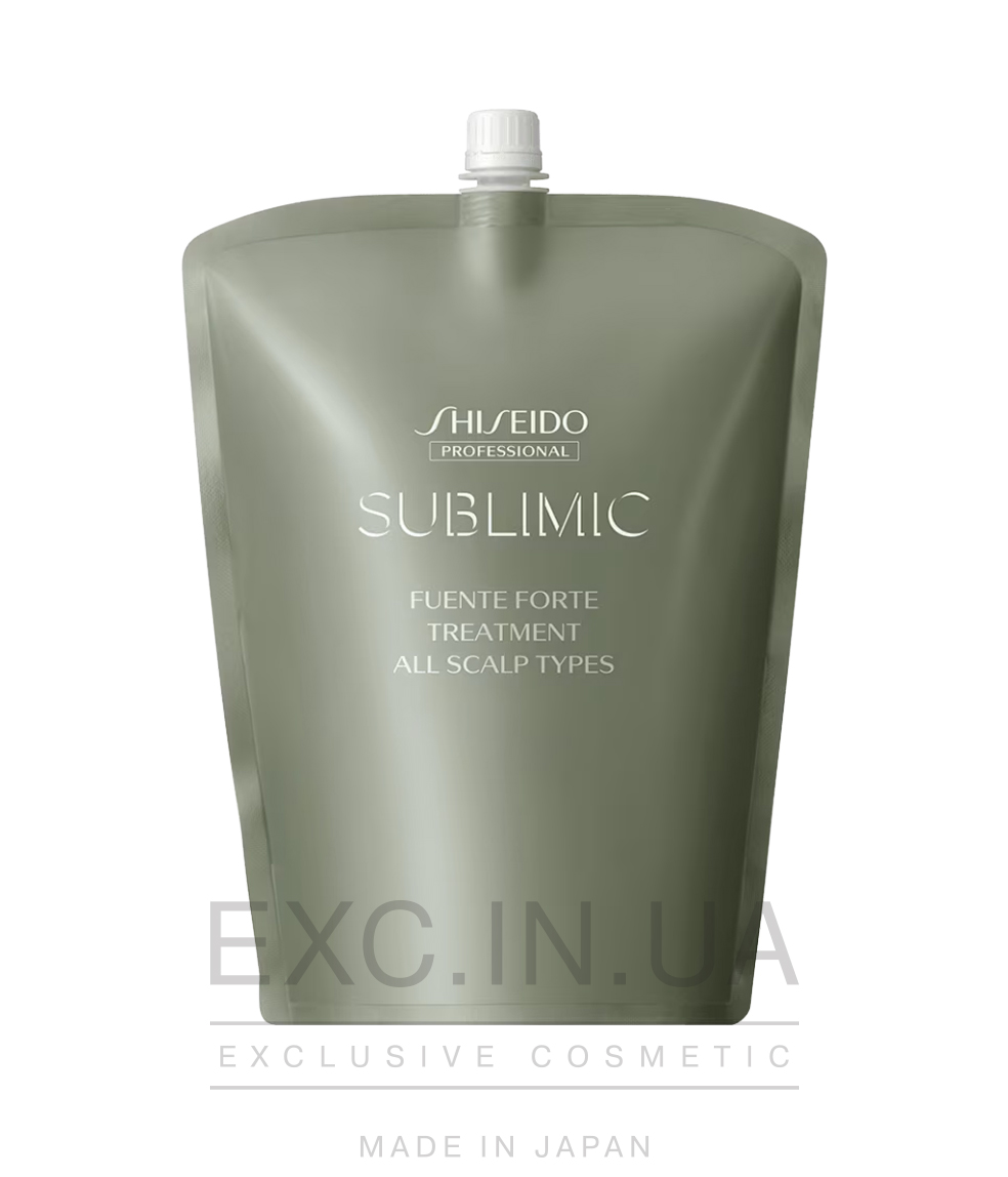 Shiseido Sublimic Fuente Forte Treatment - Бальзам-маска для лікування шкіри голови, зміцнення, відновлення та зволоження всіх типів волосся