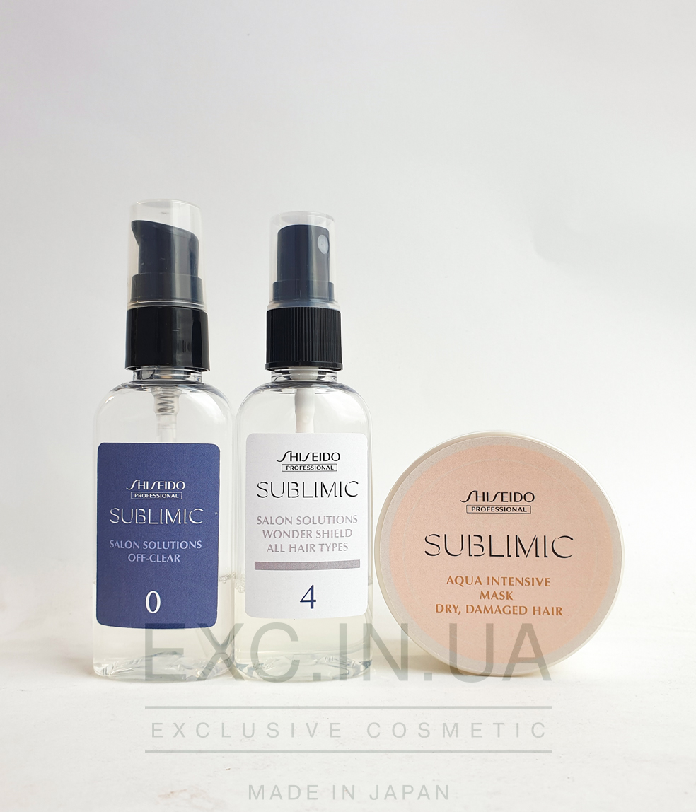 Shiseido Sublimic Hair Shielding Program for Dry Damaged Hair - Програма для захисту сухого пошкодженого волосся від зовнішніх факторів (20 хвилин)