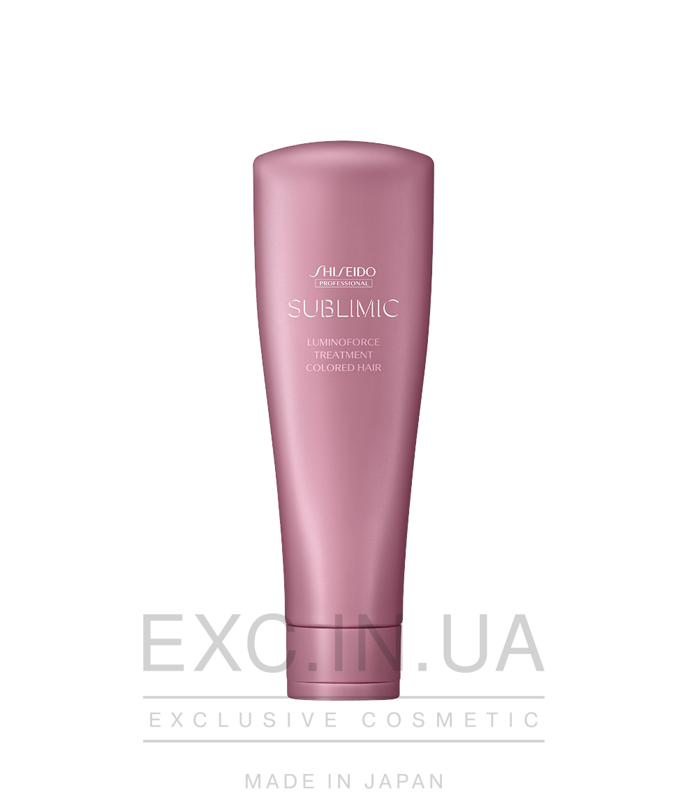 Shiseido Sublimic Luminoforce Treatment - Маска для відновлення та захисту фарбованого волосся