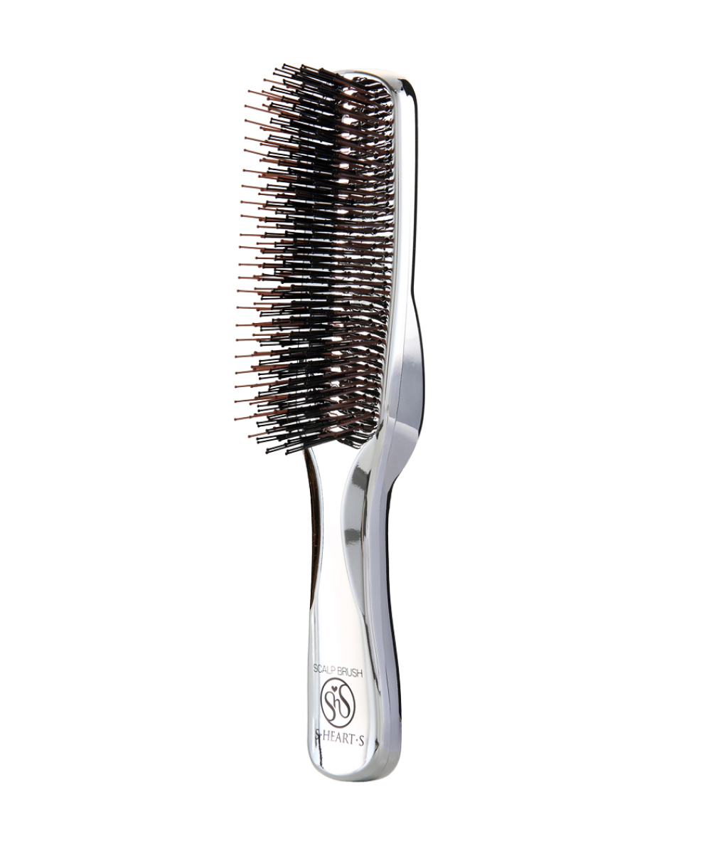 S-HEART-S Scalp Brush Long Silver - Розчіска для ослабленого і тонкого волосся