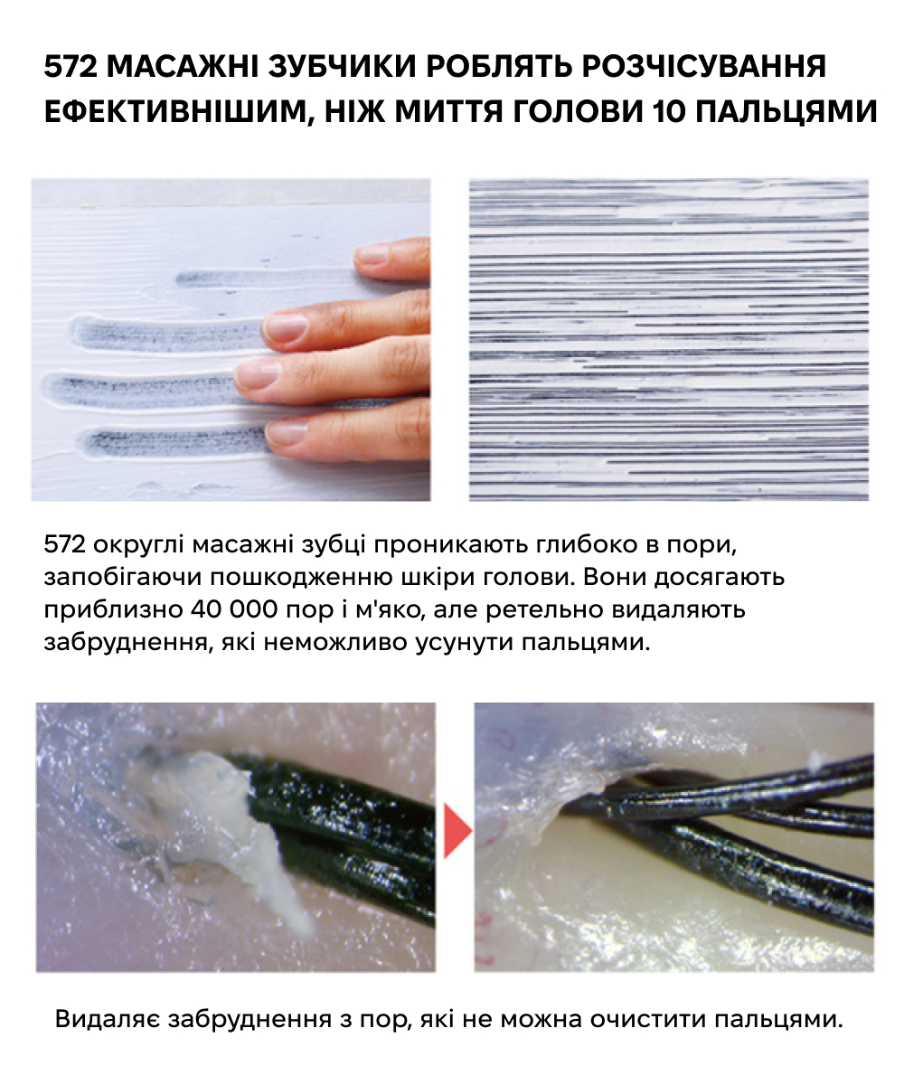 S-HEART-S Scalp Brush Long Silver - Розчіска для ослабленого і тонкого волосся