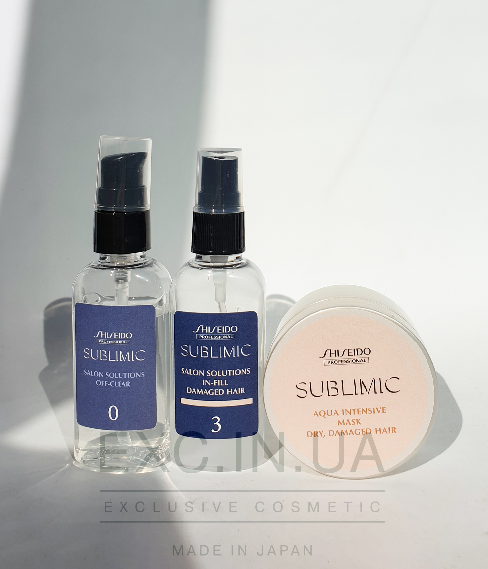 Shiseido Sublimic Hair Target Solution Program for Dry Damaged Hair - Відновлююча SPA-процедура для сухого пошкодженого волосся (15 хвилин)